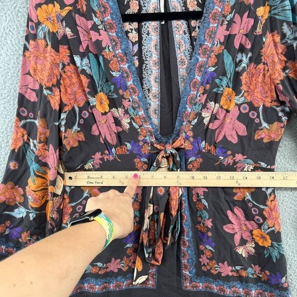 Free People Violet Hill printed tunic boho mini dress size 2 - Picture 8 of 11